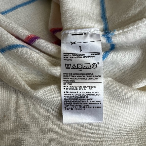 Banana Republic Light Weight Striped White Sweater size small - Picture 5 of 5